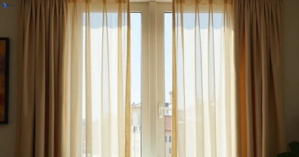 Dull dusty drapes in strathewen-vic before professional cleaning